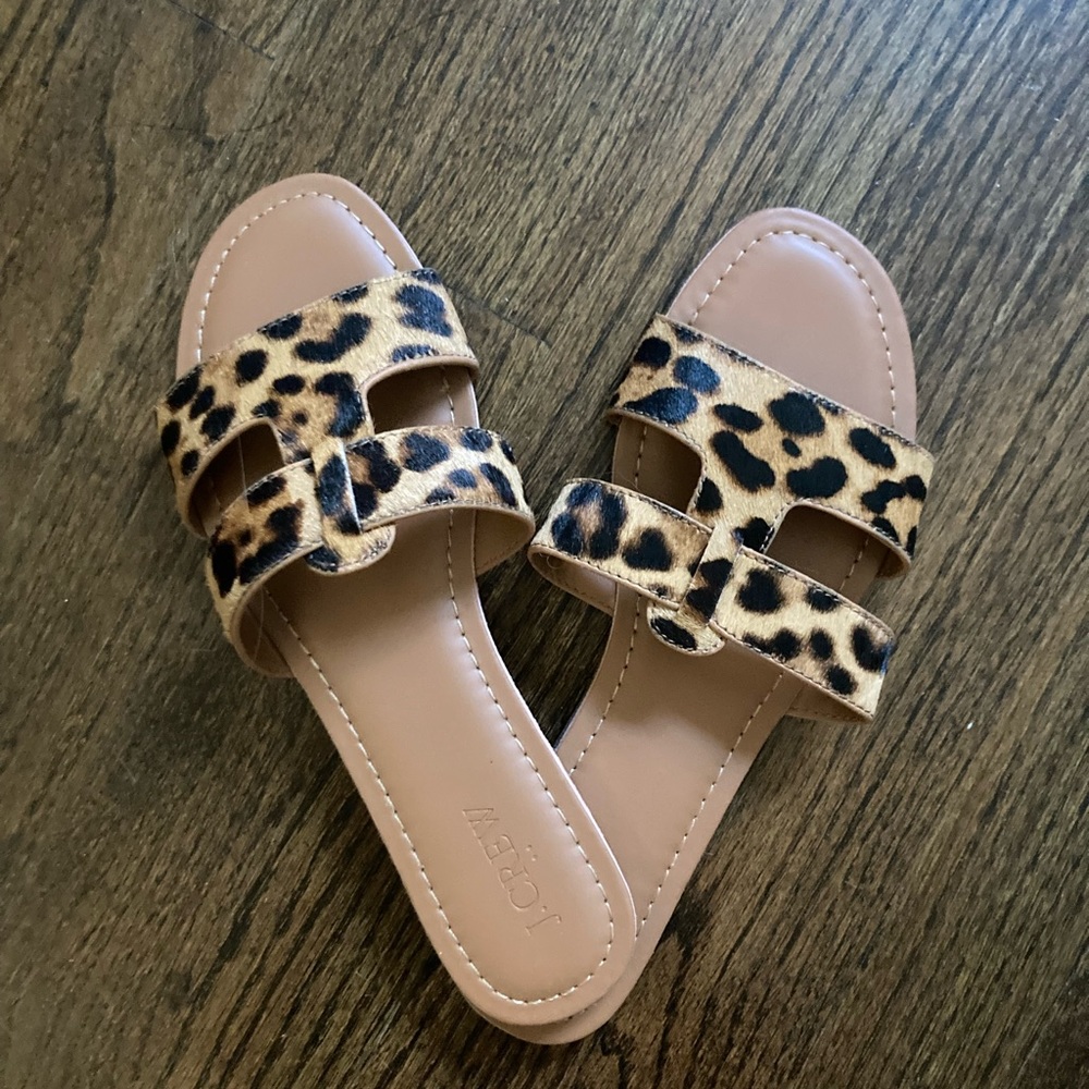 J. Crew Leopard Sandals Never Worn